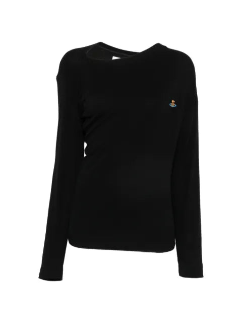 Vivienne Westwood Orb-embroidered asymmetric sweater