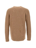 Laneus distressed fisherman-rib sweater